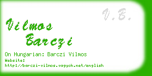 vilmos barczi business card